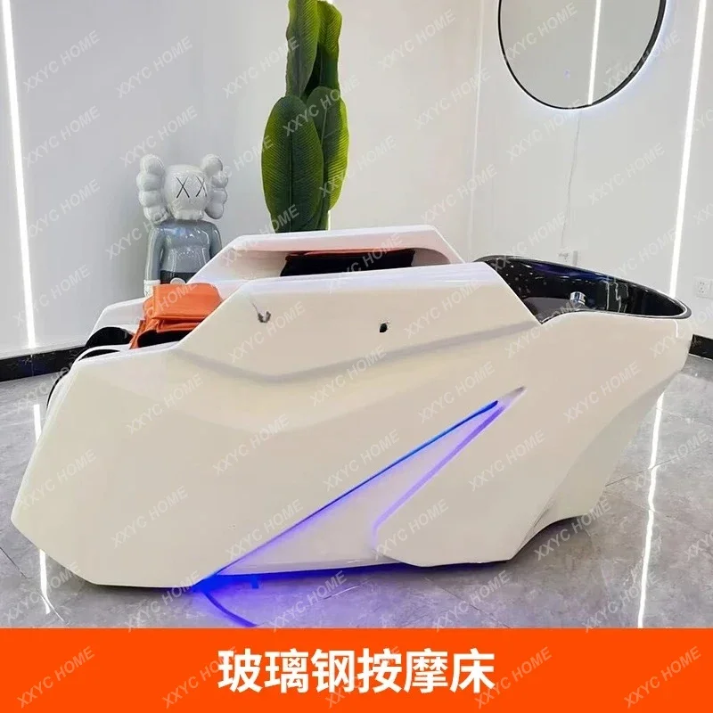

Автоматическая интеллектуальная электрическая массажная кровать для шампуня Парикмахерская Промывочная кровать Магазин для лечения волос с циркуляцией воды