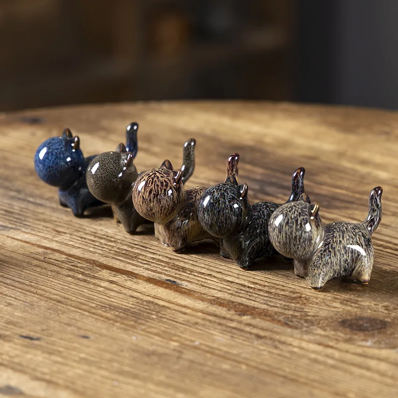 

Porcelain Cat Minimalist Tea Pet Decorative Item Tea Set Decoration Table Surface Decoration Ceramic Martial Arts Household Ware