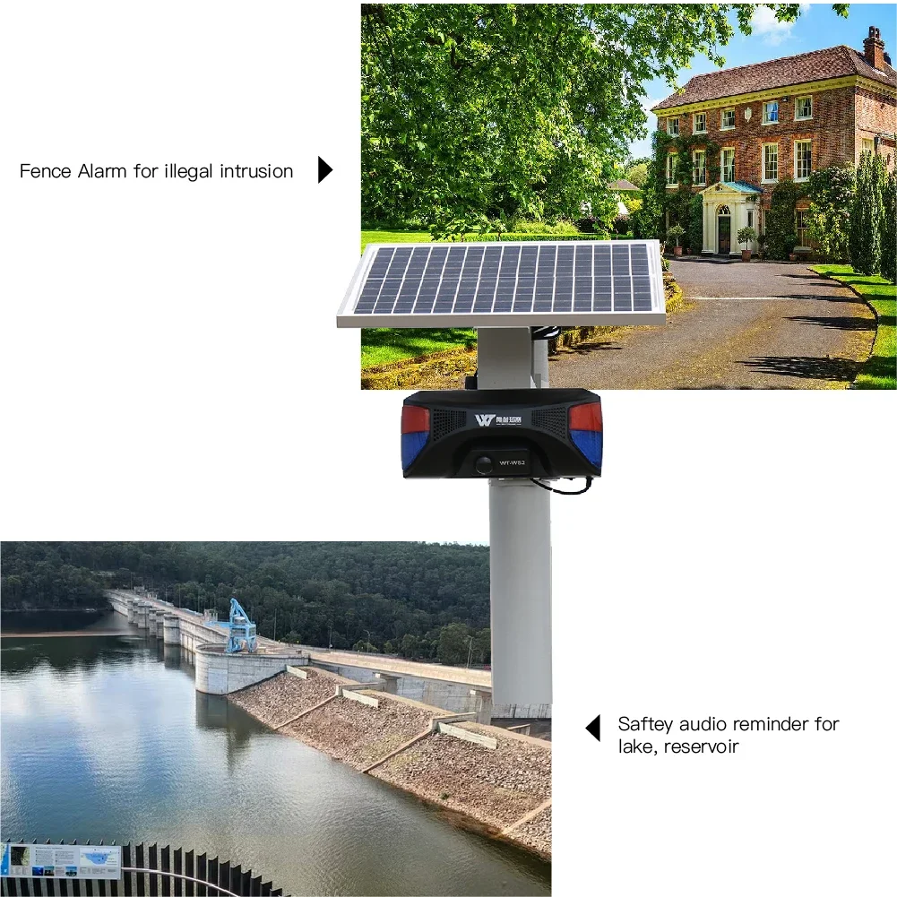 Outdoor Solar Wasserdicht Einbrecher PIR Infrarot Menschliche Bewegung Auslöser Sprach Alarm System Home Security Drahtlose Alarm System