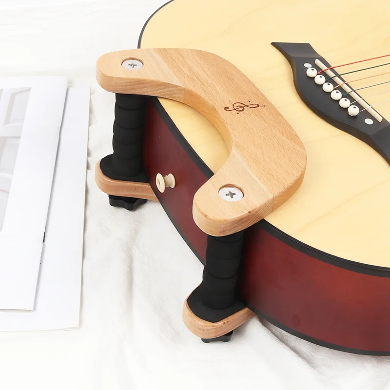 Guitar Stand Creative High Quality Beech Wood Guitar Holder With Protective Sponge Pads Portable Carrying Wood Made Guitar Stand