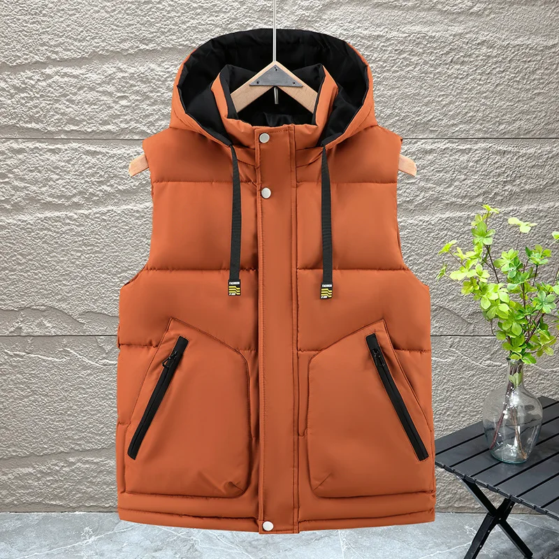 

Fashion Mens Jacket Sleeveless Vest Autumn Thermal Soft Vests Male Cotton Men's Vest Men Thicken Waistcoat Plush Thick Vests