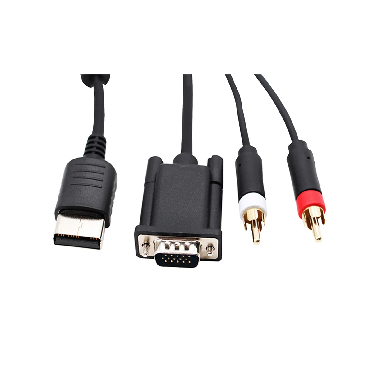 Cabo VGA para Dreamcast, alta definição, 3,5mm a 2-Male Adaptador RCA