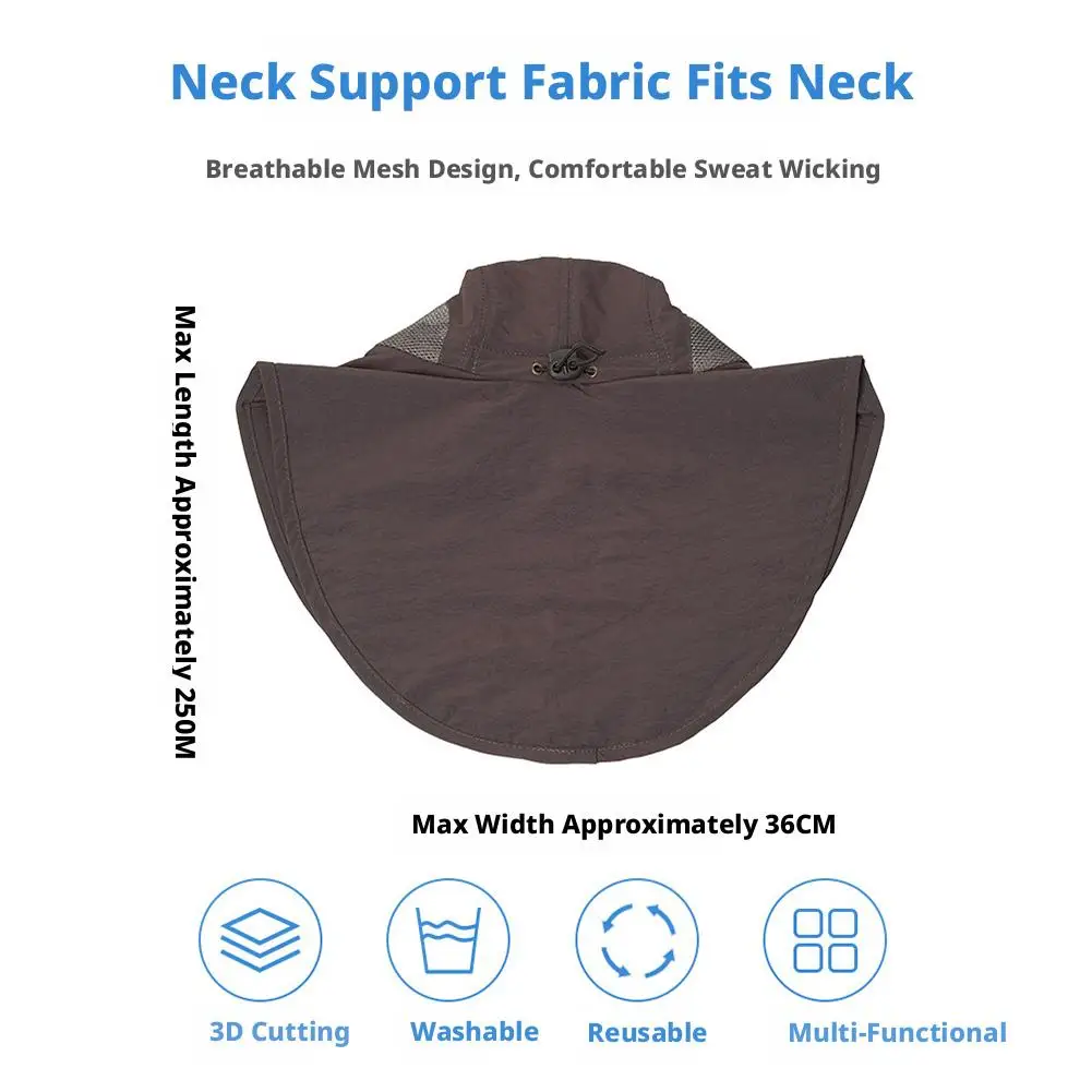 Upgrade Wide Brim Sun Hat With Neck Flap For Men Women Adjustable Outdoor 50+UPF Protection Safari Cap Hiking Fishing Hat - view 3