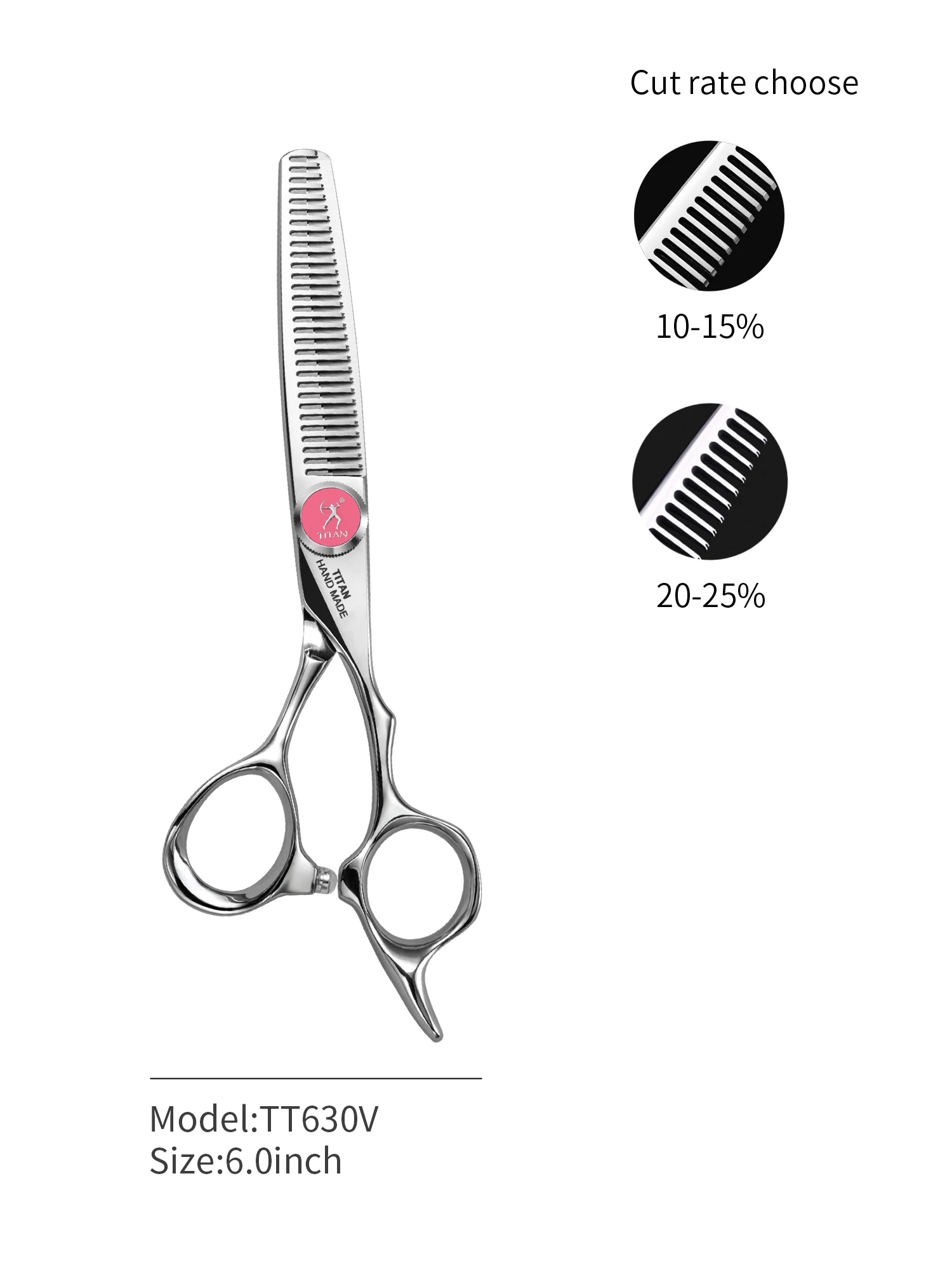 Titan Professionelle Haarschere Effilierschneiden Friseur Haarschere Schere Friseurschere 5,5/6,0/6,5/7,0 Zoll 440C – Detail 8