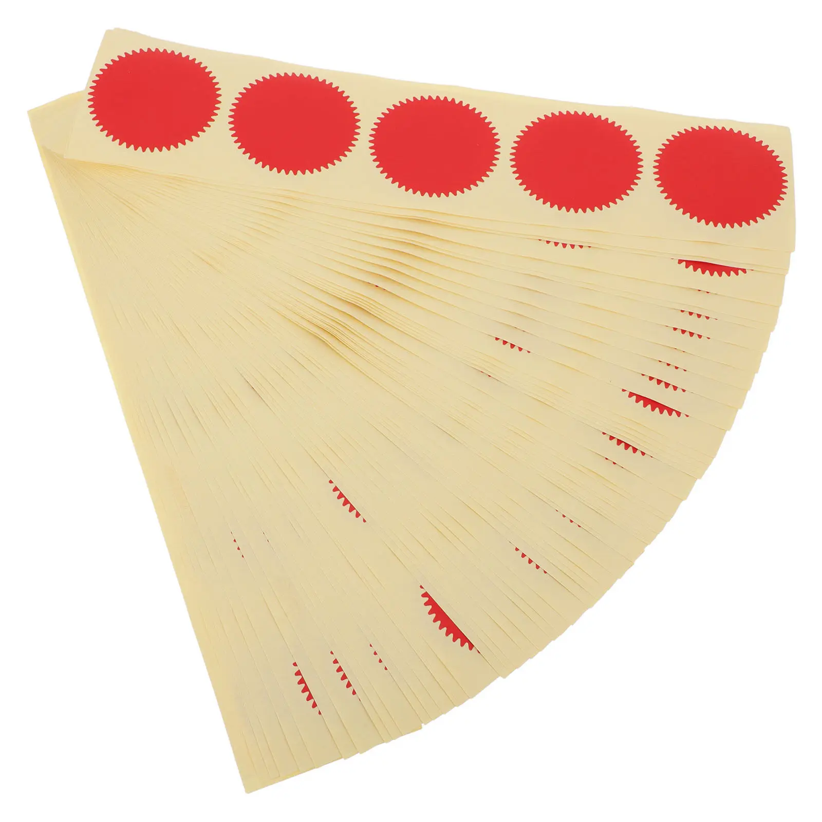 

60 Sheets 45Mm Red Serrated Edge Embossed Certificate Sealing Stickers Round Self Adhesive Labels for Awards Diplomas Envelopes