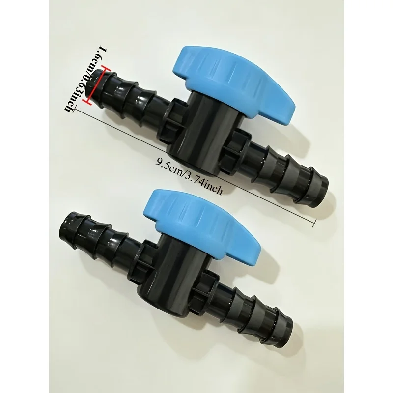 2Quick irrigation shut-off valve，Drip irrigation barbed shut-off valves are suitable for1/2inch drip irrigation tubing，16The mil