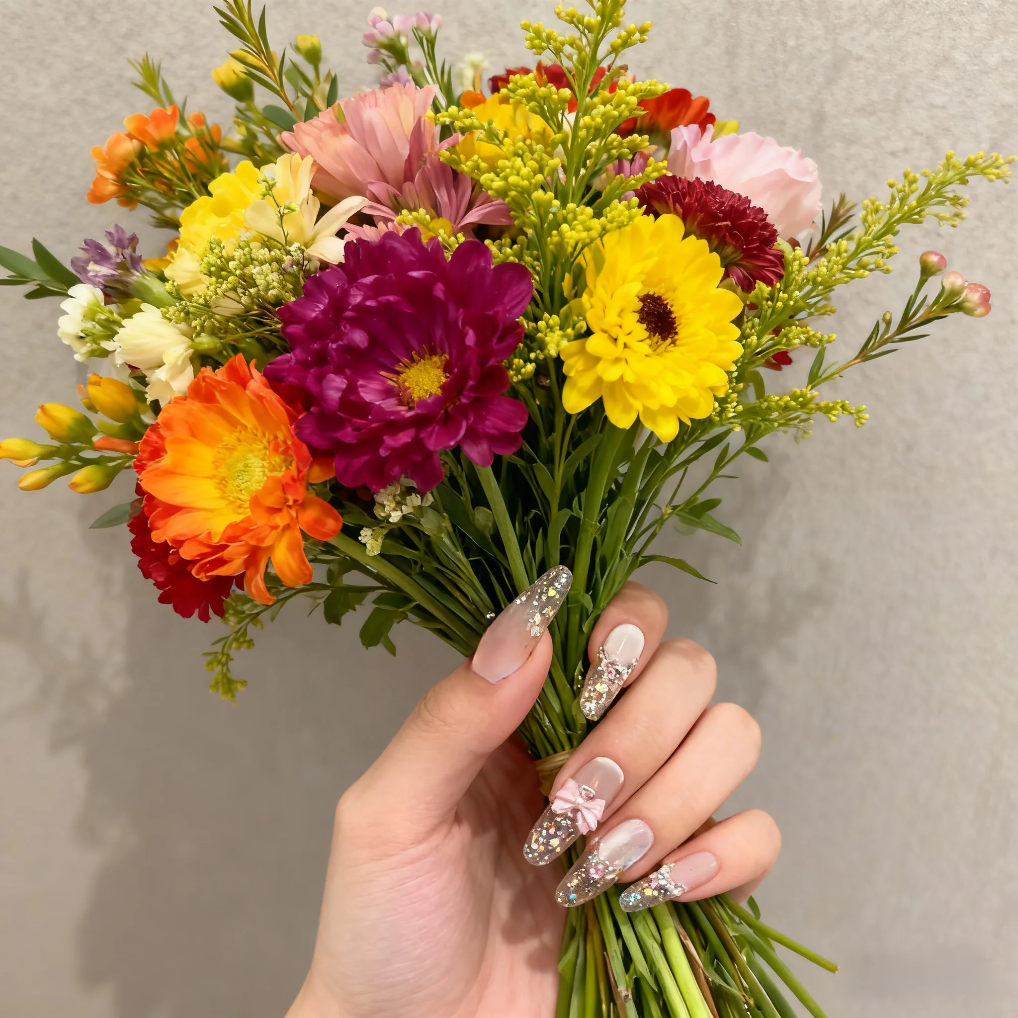 

Пресс на ногти ручной работы Французский кошачий глаз Розовые милые накладные ногти с бантом Кристаллический дизайн Носимые накладные ногти в корейском стиле