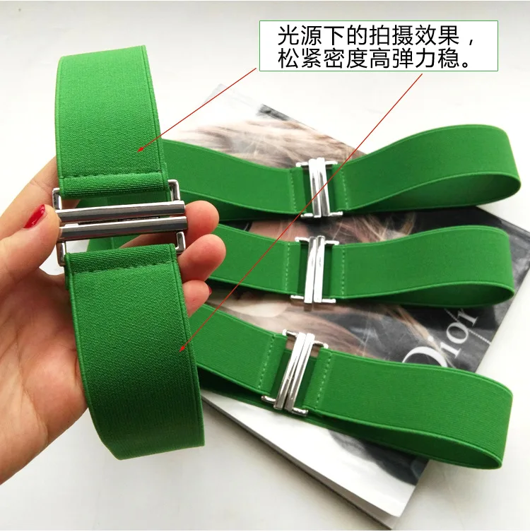 New Fashion 4cm Elastic Wide Belts for Women Stretch Thick Waist Dress Plus Size By Belt Designer Belts Women High Quality