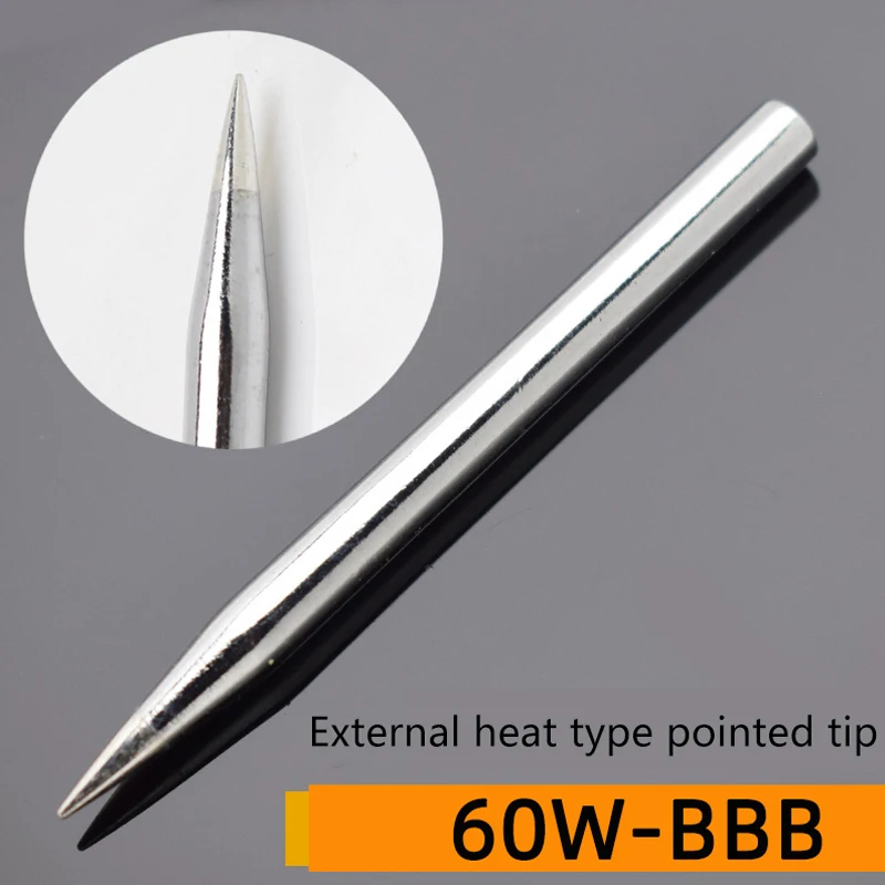 

Tool 60w Out-heat Electronic Soldering Tip High Purity Red Copper Chroming Head Tin Solder Joint 30 Thousand