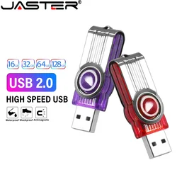 JASTER Plastic USB 2.0 flash drive 4GB Memory stick 8GB Green Usb memory 16GB Free key chain Pen drive 32GB 64GB