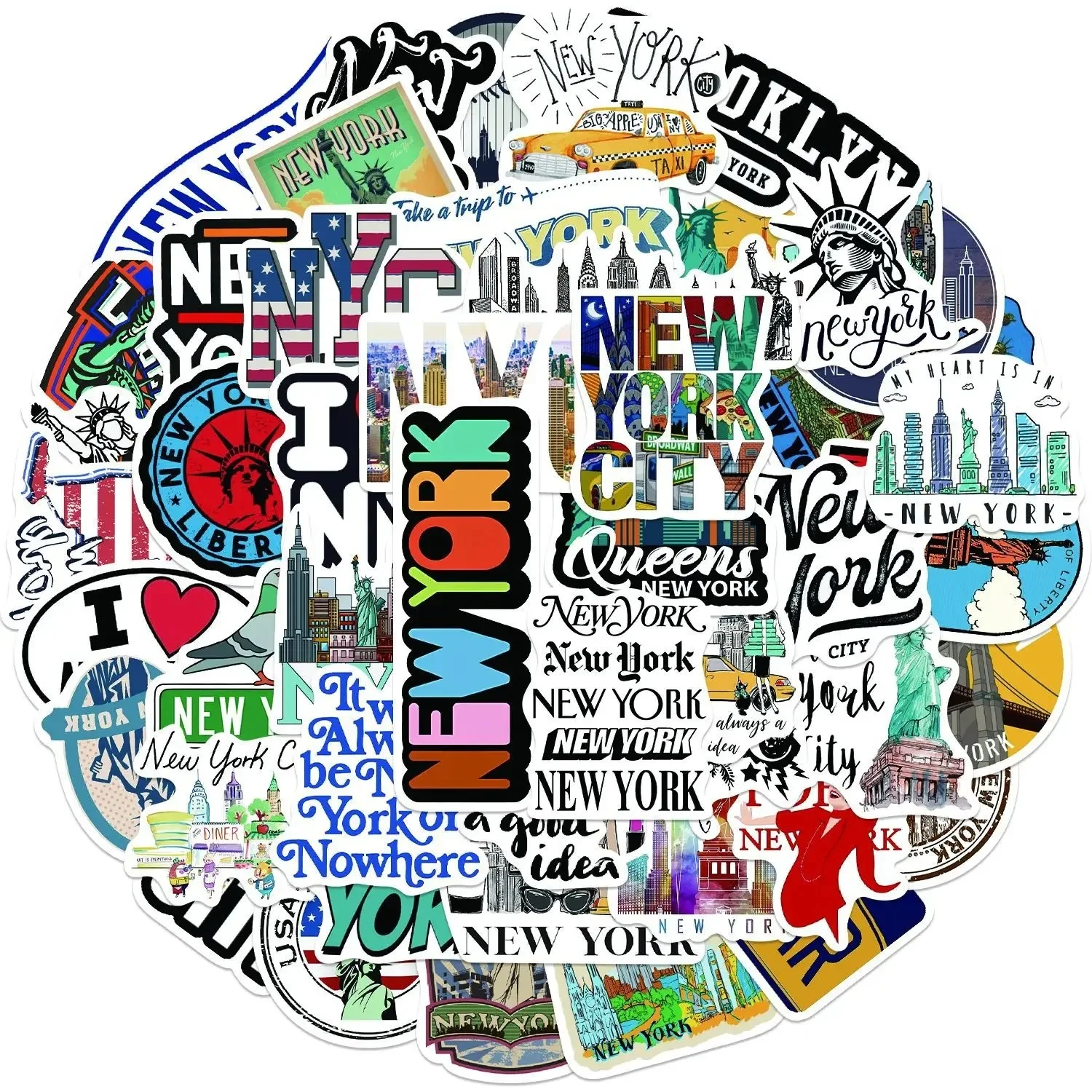 50/100 pçs bonito nova york ci - Travel Accessories New York avaliação e preço