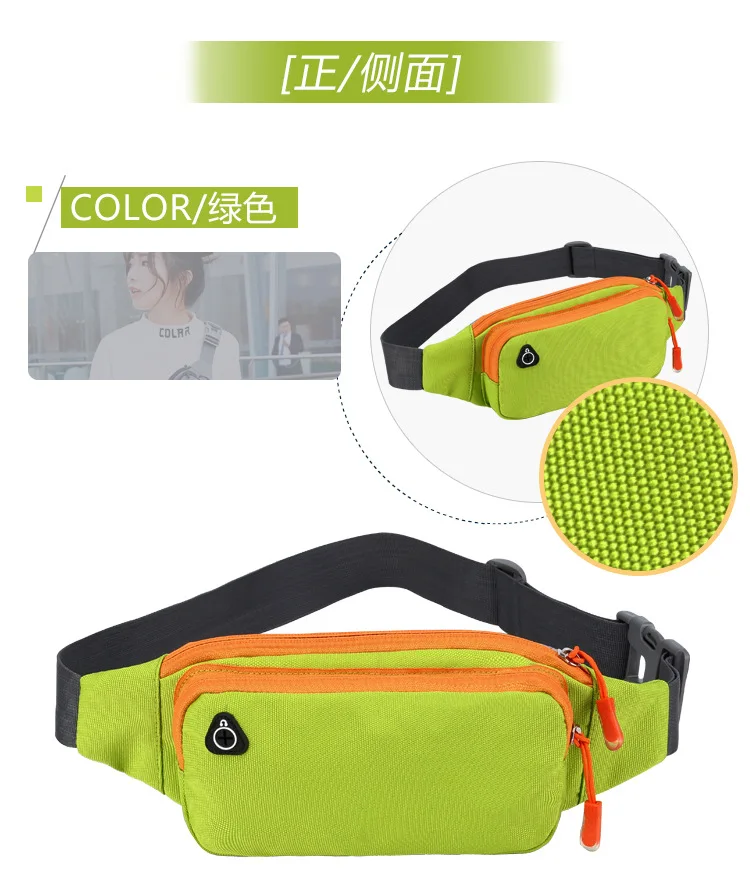 Wasserdichte Nylon-Gürteltasche für Herren und Damen, Bauchtasche, Hüfttasche, Känguru-Tasche, Sport-Lauftasche – Detail 22
