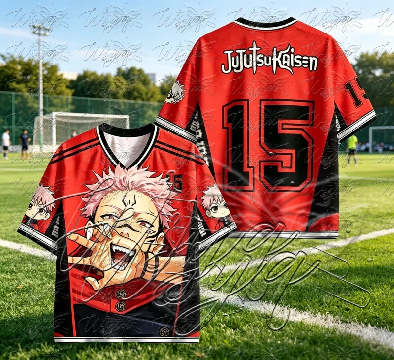 Quick Anime Cosplay - Maillot de football graphique Anime Jujutsu