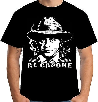 Mens Al Capone T Shirt Gangster Mob Mafia Mobster Crime men's top tees new cotton t-shirts summer brand shubuzhi