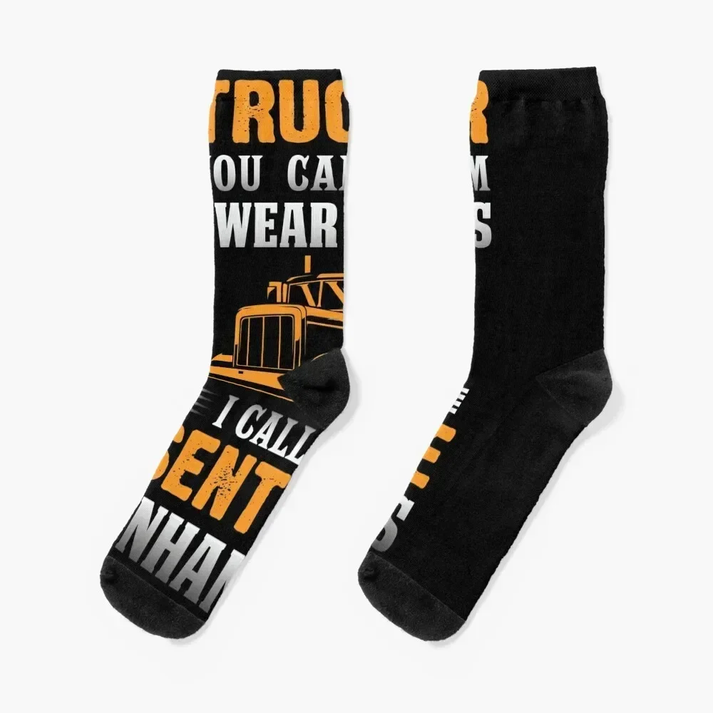 Truck You Call Them Swear Words I Call Them Sentence Enhancers funny trucker quote Socks Soccer funny sock Socks Men's Women's