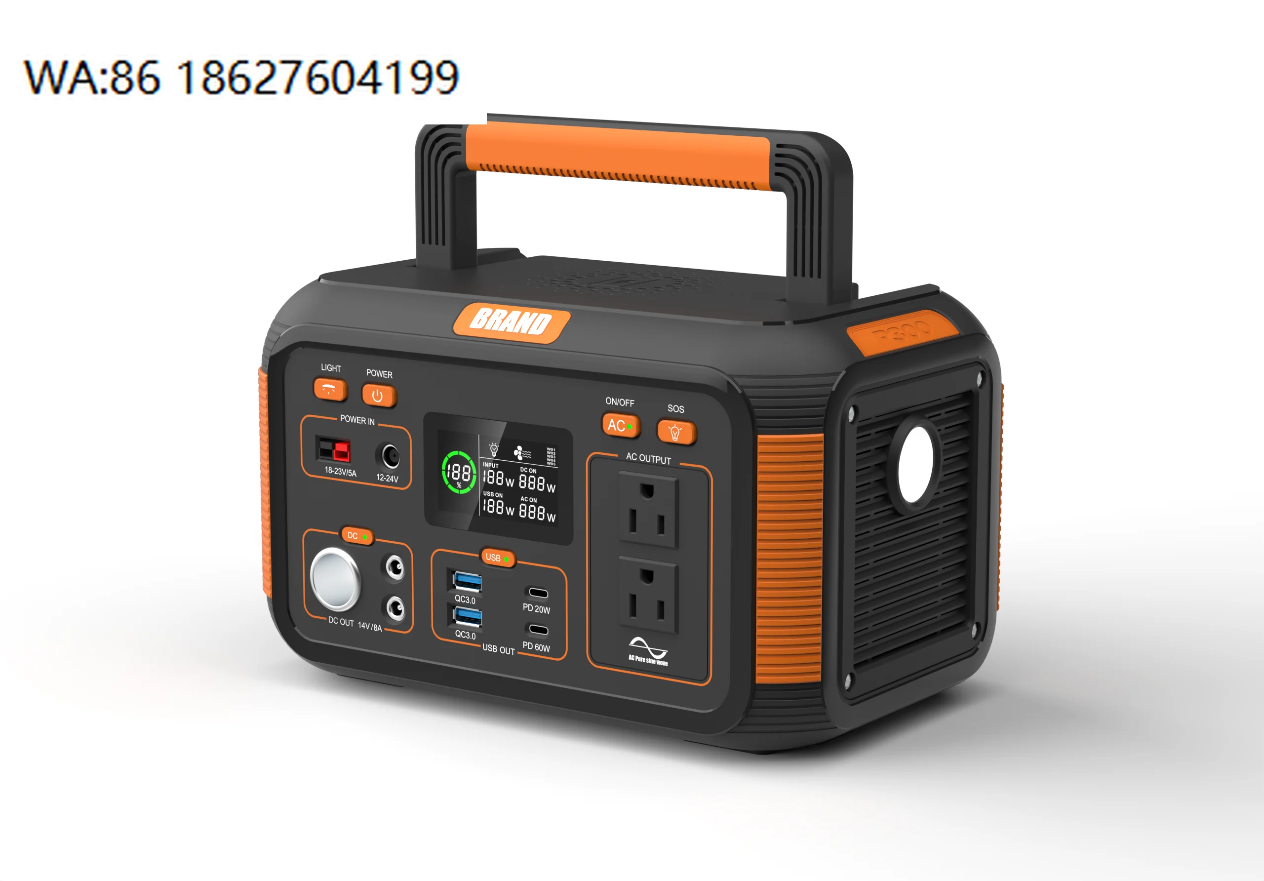 500W Off Grid Solar Power System, Portable Energy Storage Power Station, Multifunctional Home Outdoor Emergency Supply