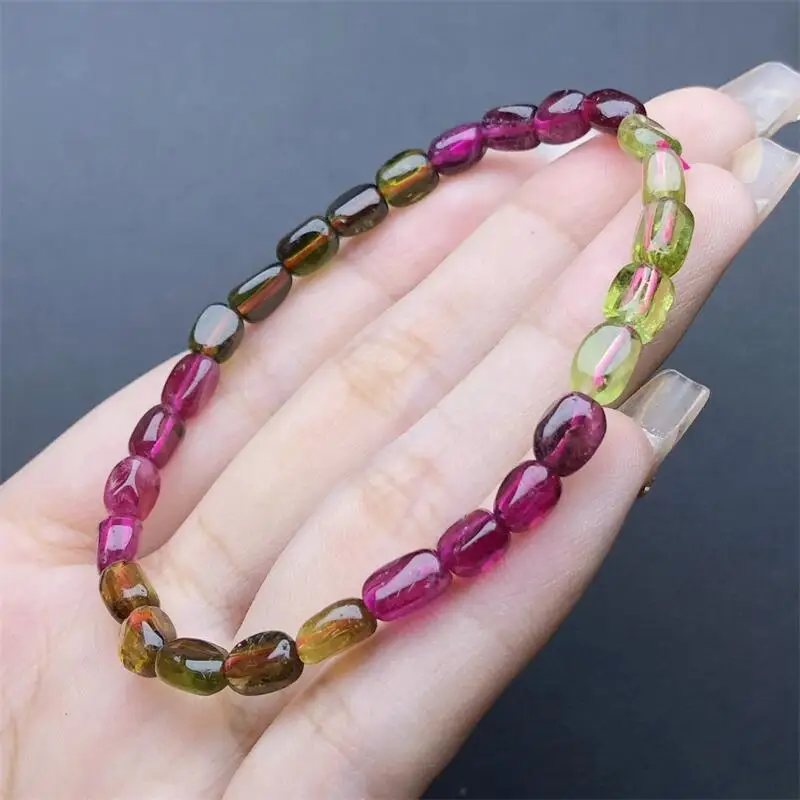 Natural Freeform Tourmaline Bracelet Crystal For Women Fortune Energy Mineral Amulet Jewelry Healing Gift 1PCS