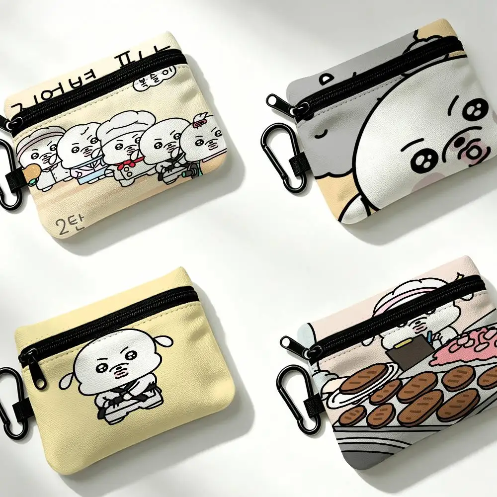 B-Bokseul Soft-Cartoon Wear-resistant Oxford Cloth Coin Purse Portable Backpack Hanging Card Storage Bag