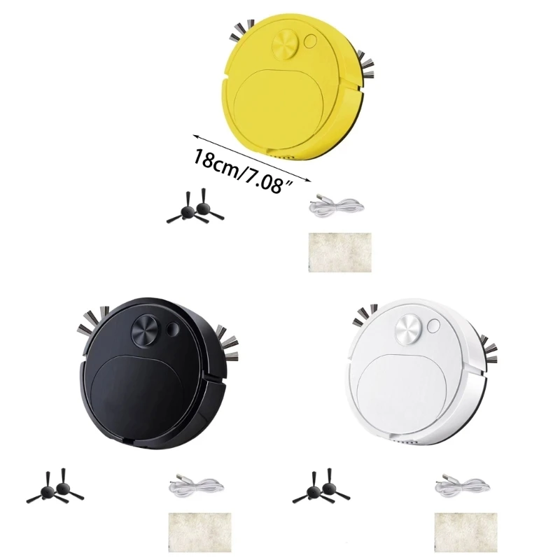 Sweeping Robot Vacuum Cleaner Wet Mopping Floor Carpet Run Wireless Floor Machine USB Rechargeable Suck Dropship