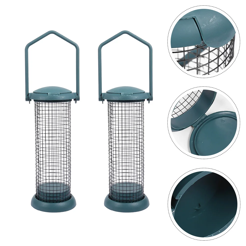 

2Pcs Bird Hanging Garden Birds Food Container Outdoor Plastic Feeders Large Capacity Durable Easy Use Pets Supplies