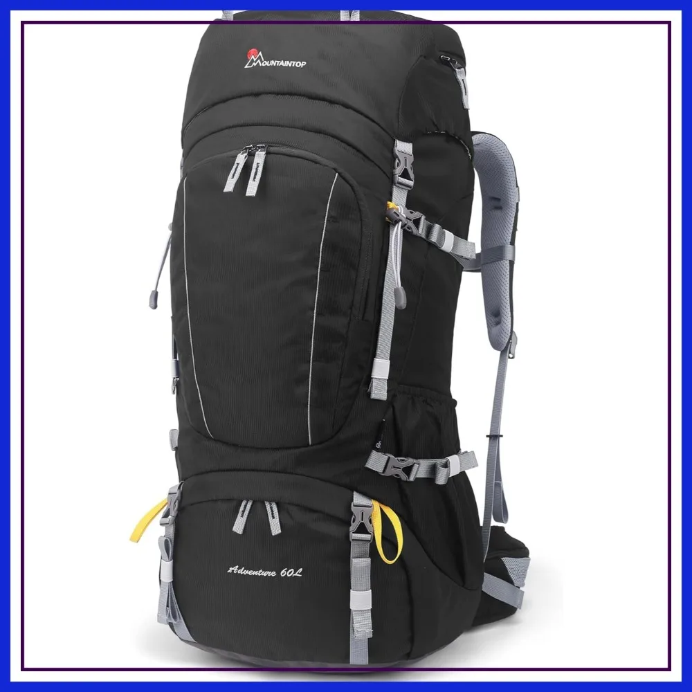 

60L Internal Frame Hiking Backpack with Rain Cover Outdoor Camping for Men Women