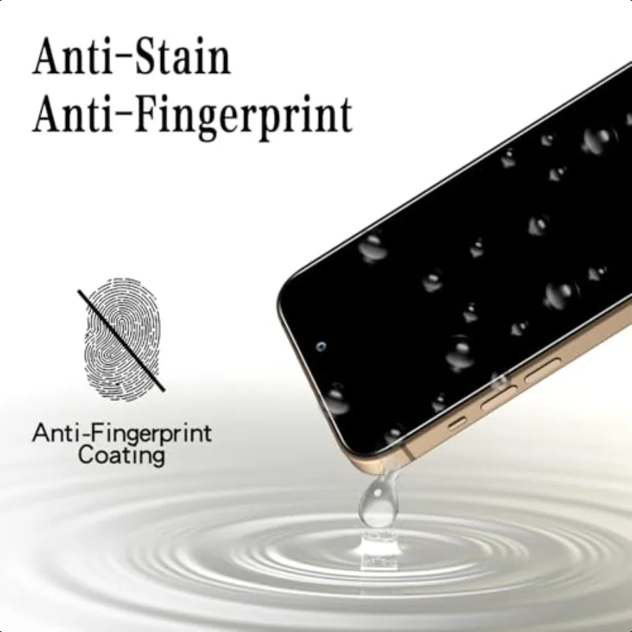 MAYtobe [2Pack Privacy Screen Protectoed for iPhone 16 Pro Tempered Glass Anti Spy No Bubbles Anti Scratch Easy to Install