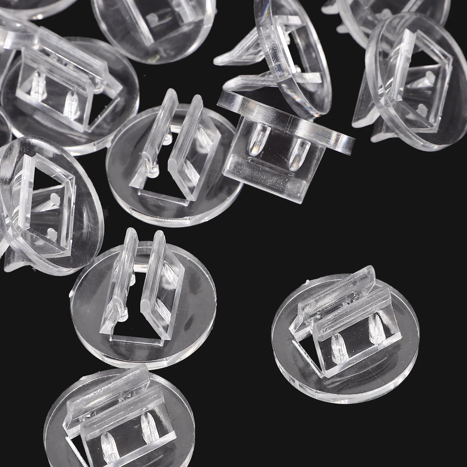 

100pcs Plastic Business Holder Transparent Display Stand For Office Desk Organizer Pieces Card Storage Vertical Business Card