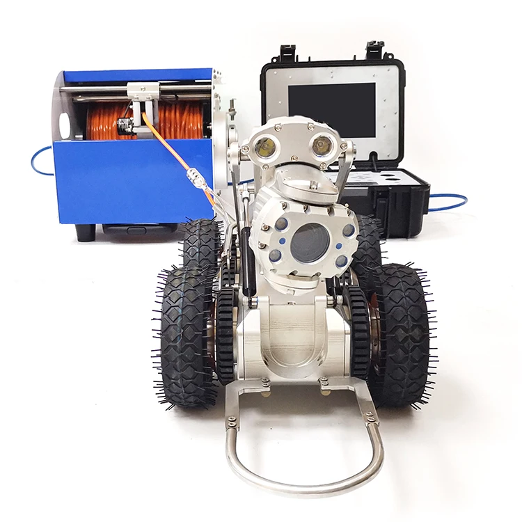 Sistema de unidad de Robot de inspección de tuberías de drenaje de alcantarillado CCTV, tubería de drenaje de aguas residuales, cámara robótica para gatear de vídeo a la venta