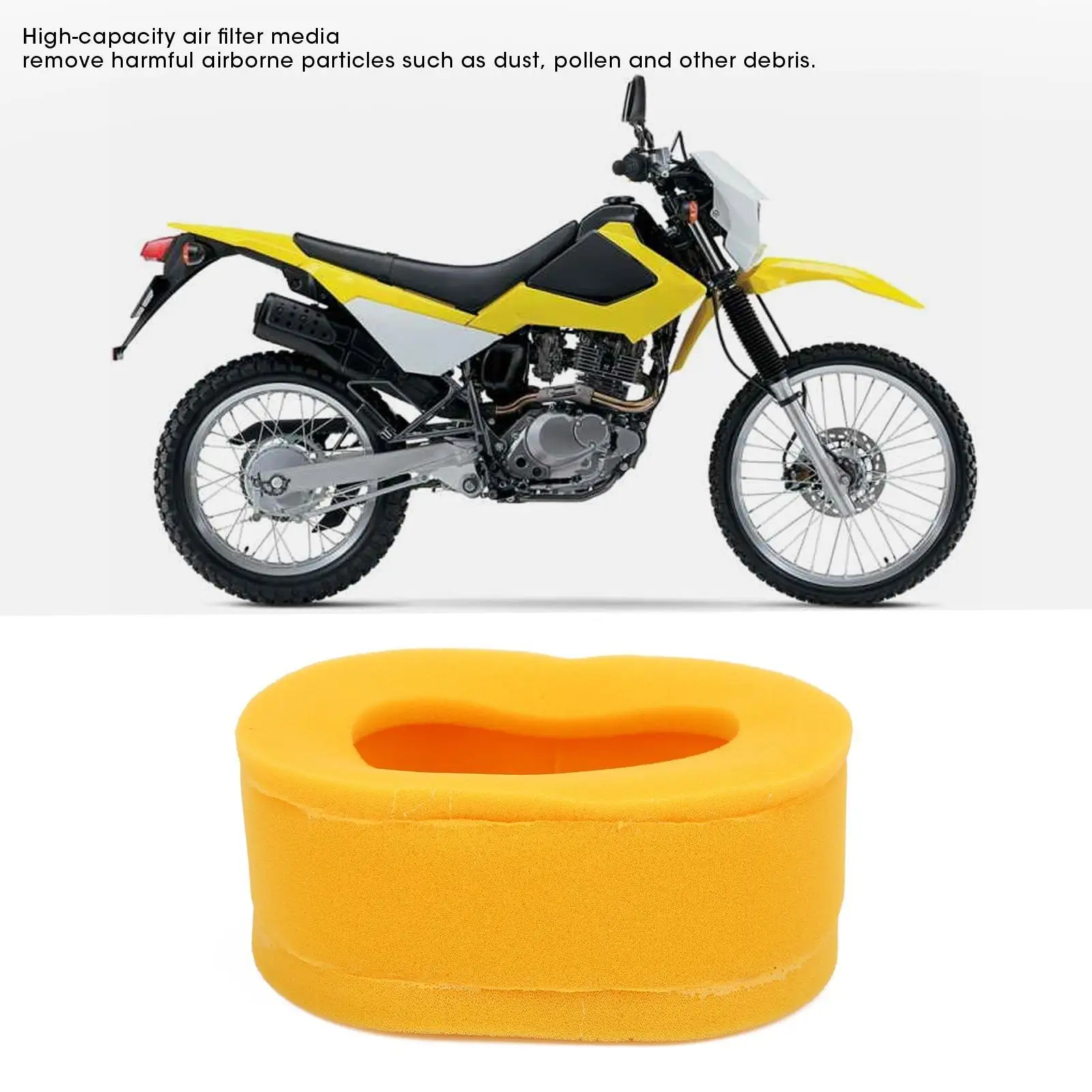 Motorcycle Air Filter Replacement for Suzuki DR125 DR125SE DR200 DR200SE DR200S SP200 Sponge Yellow Motorbike Accessory