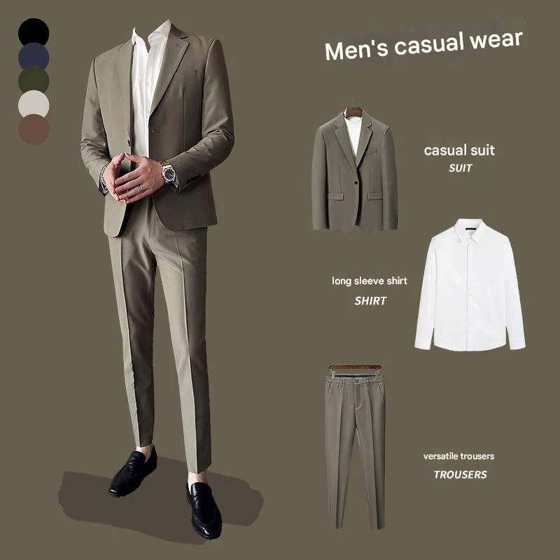 Terno de três peças do noivo (jaqueta, calças, colete) estilo coreano slim fit terno de casamento do noivo terno de cor sólida