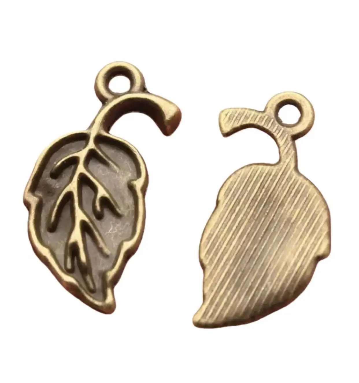 

30pcs 20*10mm leaf design pendants for handmade findings HW3263 Zinc alloy metal