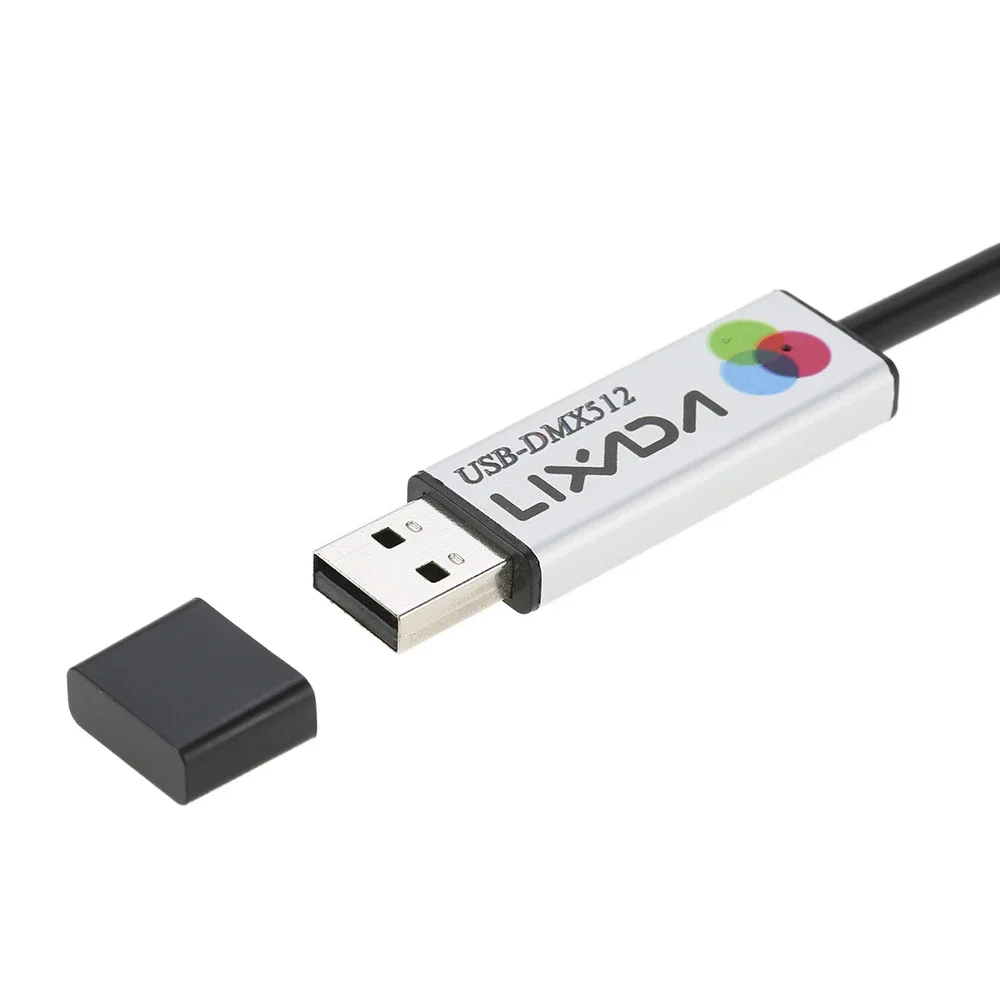 USB إلى DMX LCD مهايئ لشاشة LED DMX512 الكمبيوتر الكمبيوتر المرحلة الإضاءة تحكم باهتة Led أضواء واجهة مع CD ل DJ ديسكو #4