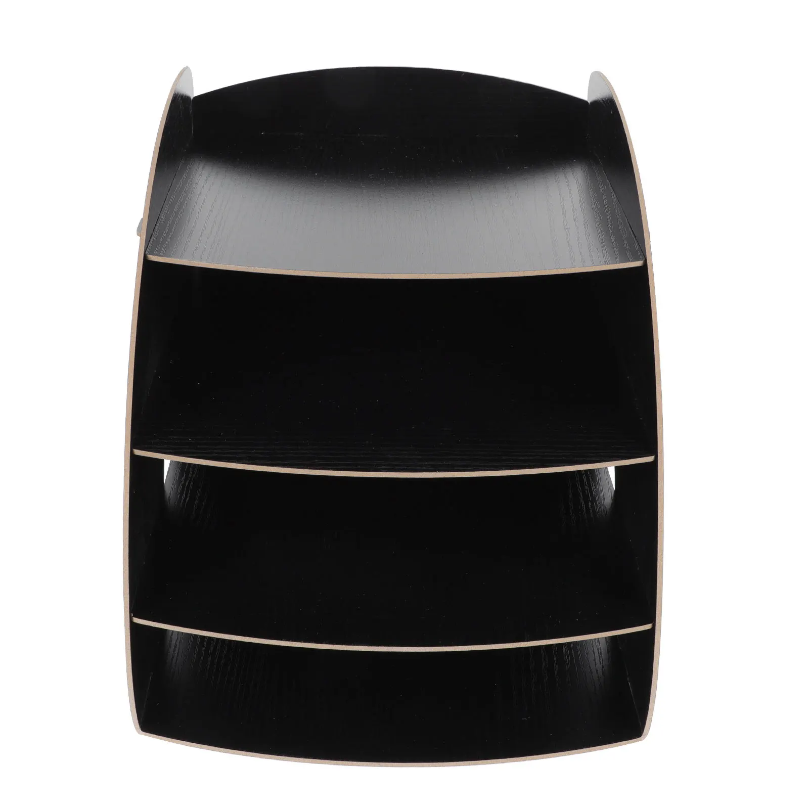 

1Pcs Wooden Fan-Shaped Bookshelf Multi-Layer Storage Rack for Office Study Book File Desktop Organizer Book Rack