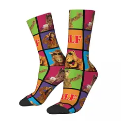 Happy Funny Men's Socks Gordon Squares Retro Harajuku ALF The Animated Series Street Style Pattern Crew Crazy Sock Gift Printed