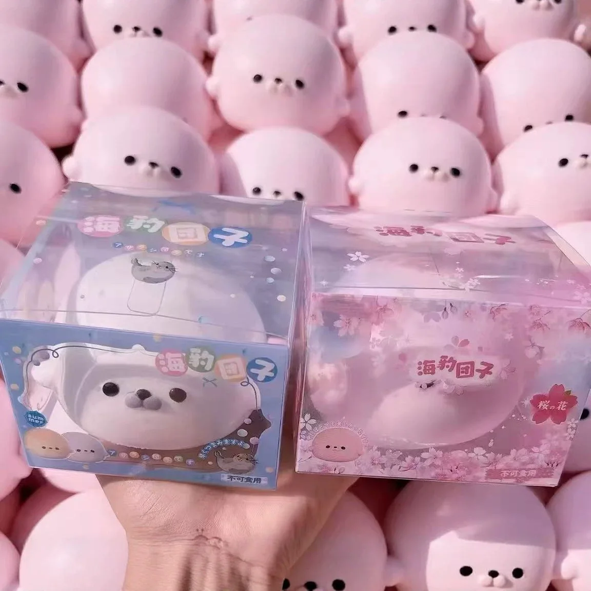 1pc Chubby Little Seal Office Stress-Relief Squishy Pink/White/Yellow Slow-Rebound Squishy Birthday Party Gift