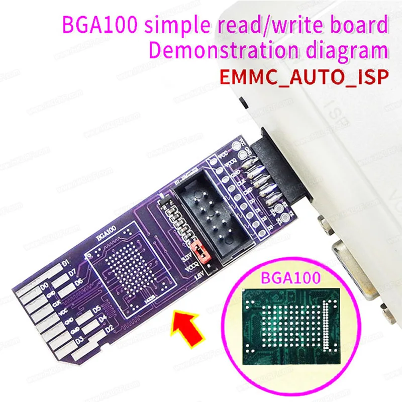 BGA100 rt809h programmer simple reading and writing detachable board