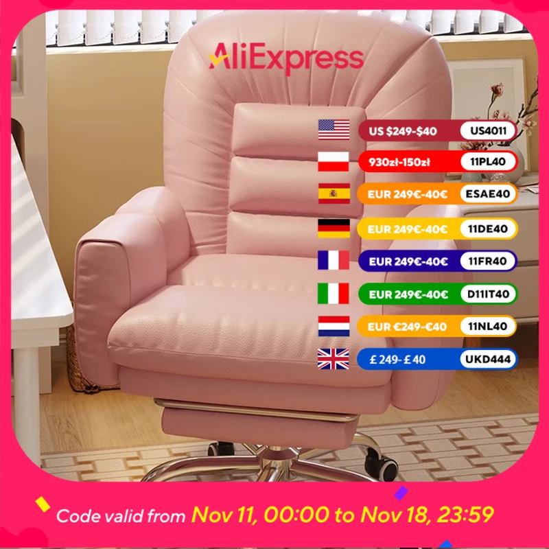 

Support Wheels Office Chair Luxury Elegant Comfy Living Room Gaming Chairs Nordic Relaxing Modern Sillas De Oficina Furniture