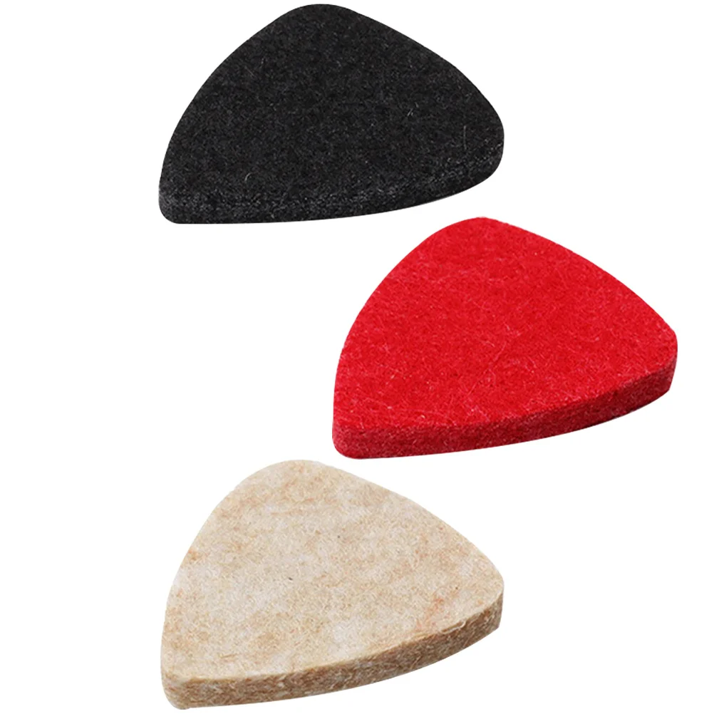 

3Pcs Wool Felt Guitar Picks Premium Felt Material Lightweight Easy to Store Professional Grade Plectrums for All Guitars