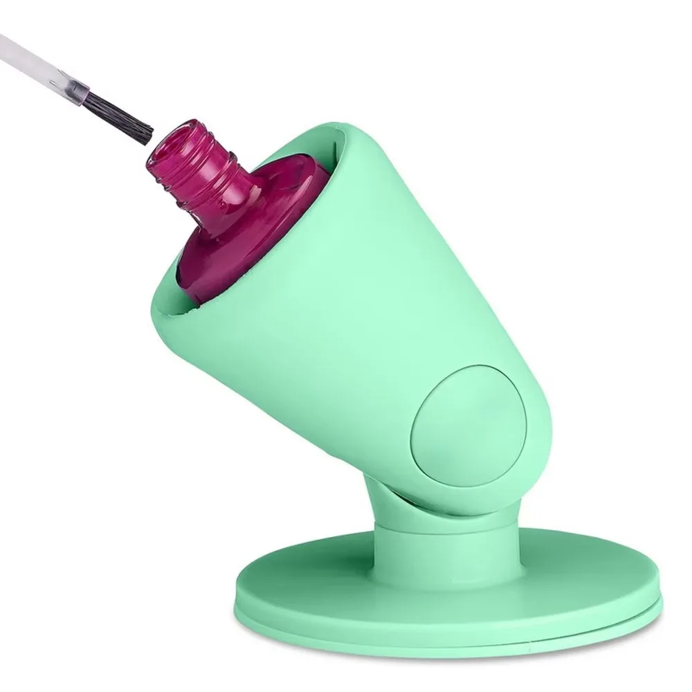 

Untippable Base Silicone Nail Polish Holder Rotatable Anti-Spill Nail Polish Display Stand Portable Multiple Colors