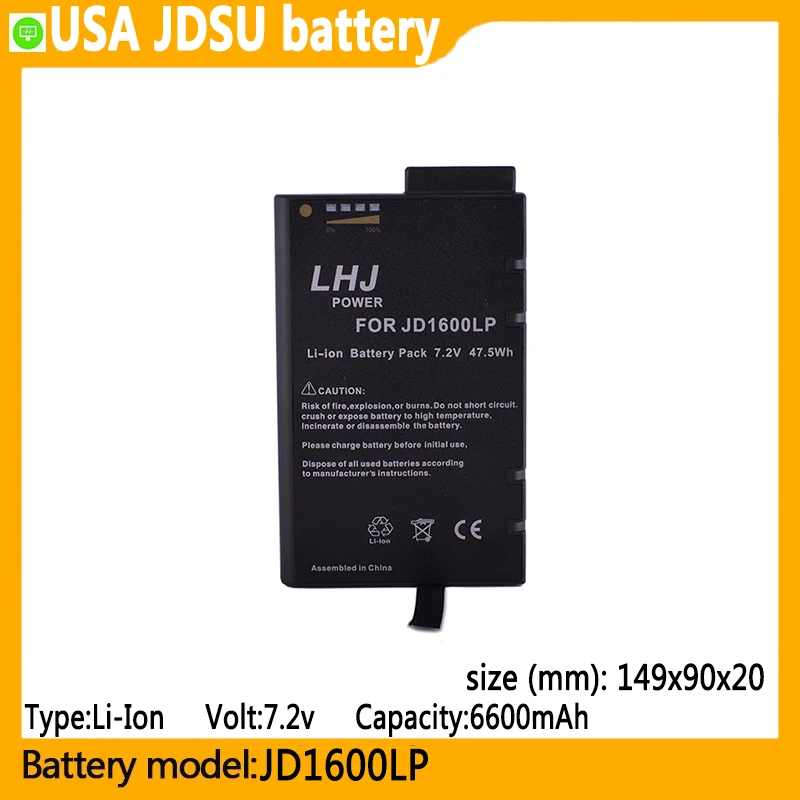 

JD1600LP capacity 6600mAh 7.2V li-ion battery suitable for, MTS-4000 ，MTS-8000, Optical time domain reflectometer