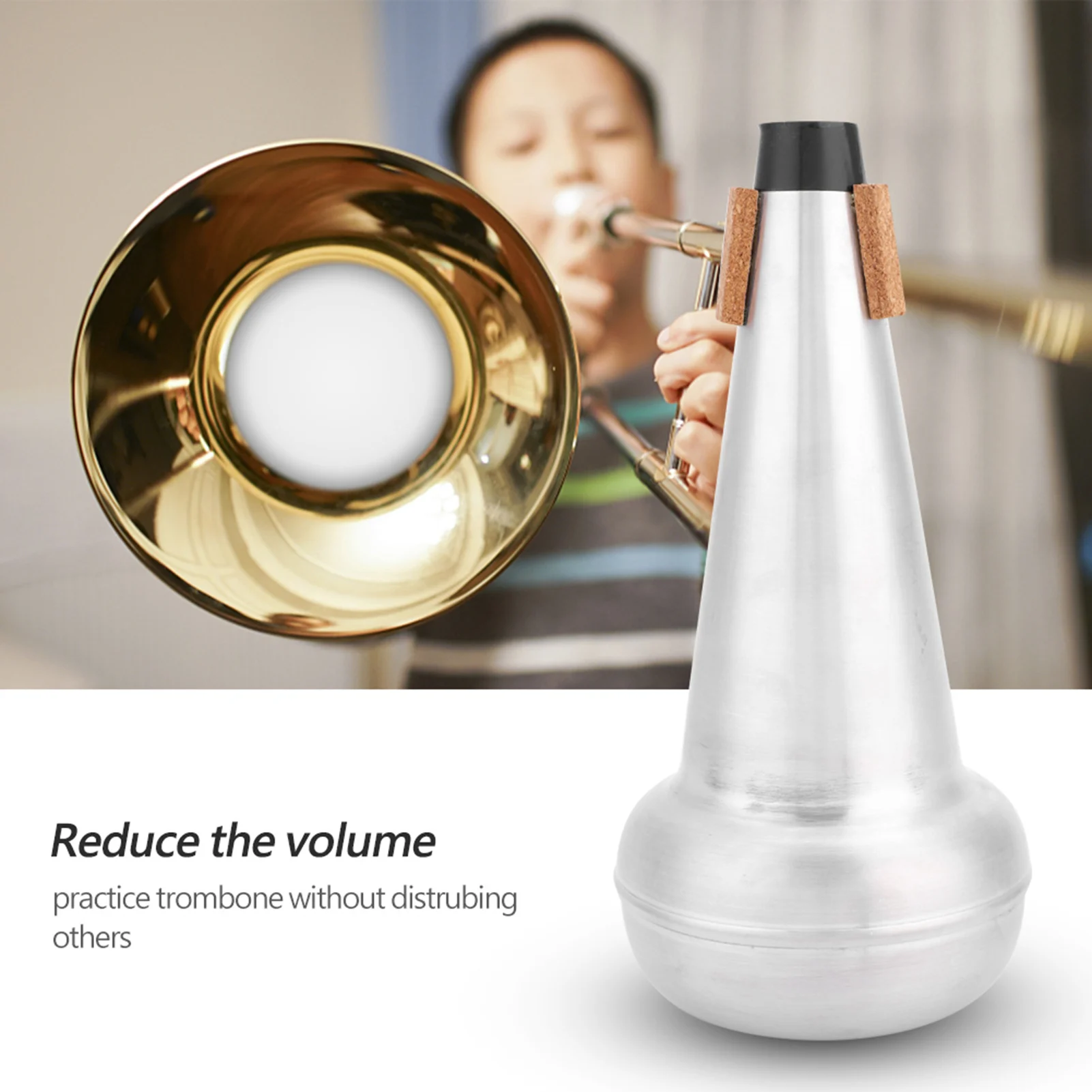 Professional Tenor Trombone Mute Practice Silencer Sourdine Musical Instruments Accessory for Trombone Silencer Training Mute