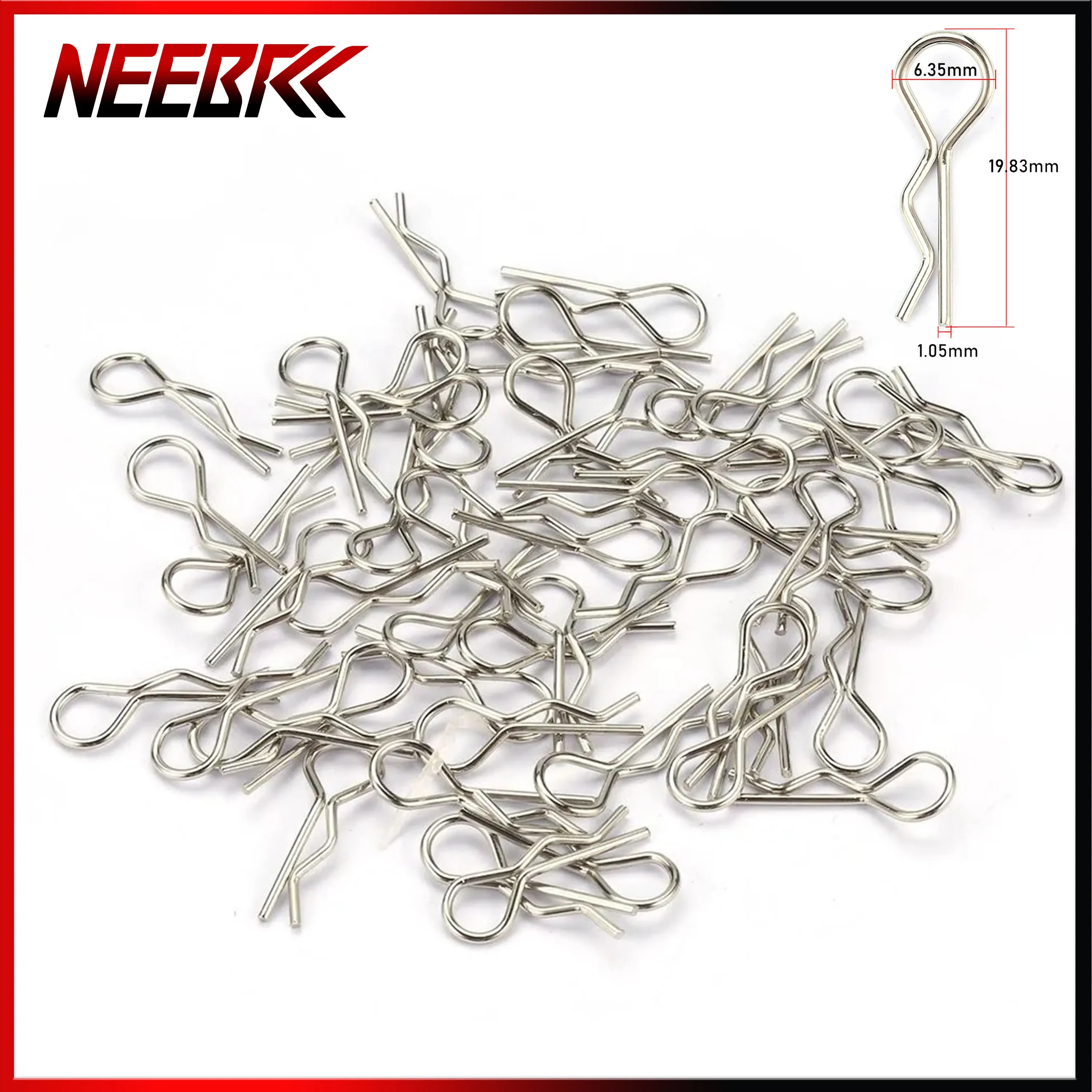 

5/10/25/50PCS Metal R-type Cotter Pins R Buckles Wave Latch Bolt RC Body Clips Car Model Accessories Truck Buggy Shell Parts Toy