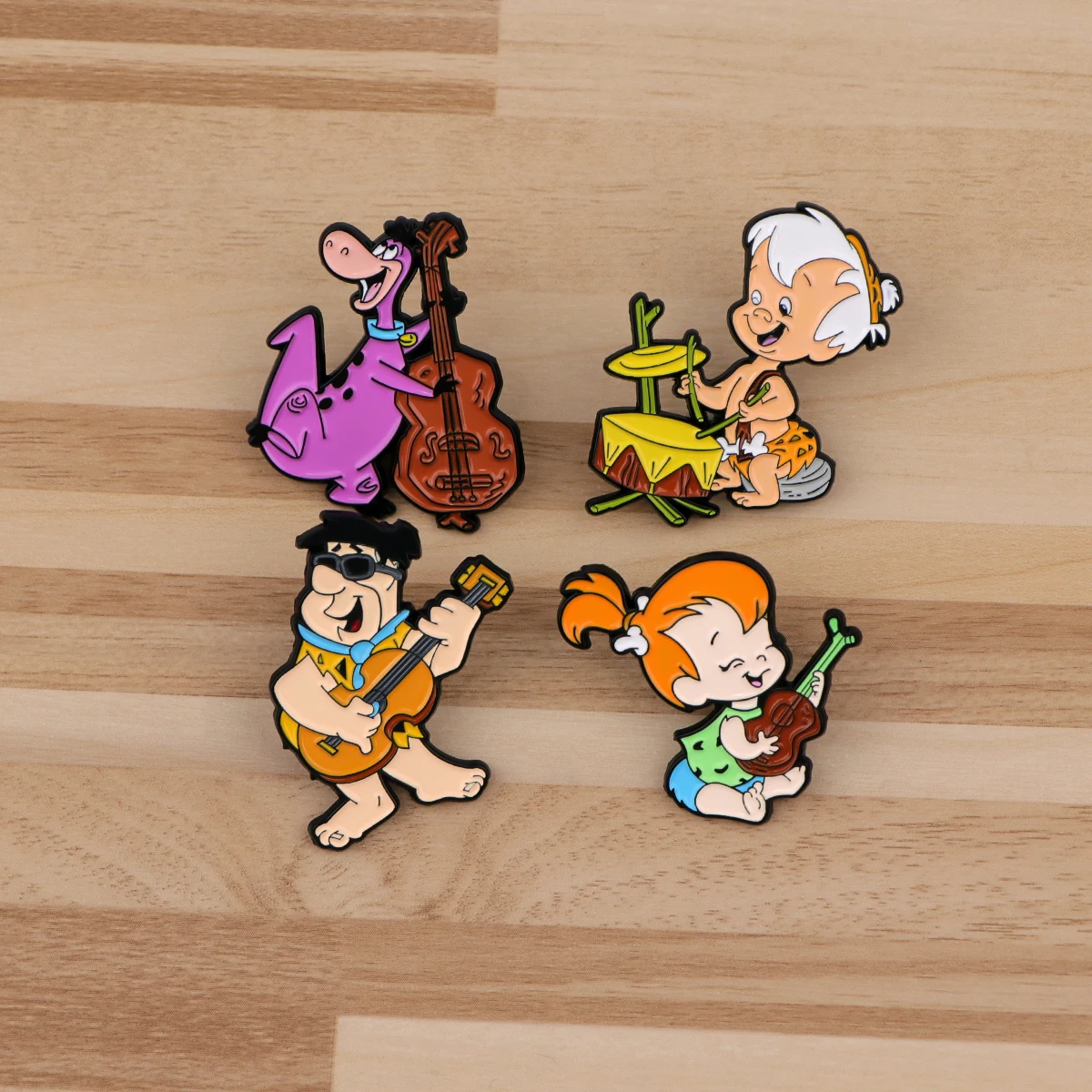 The Flintstones Enamel Pin anime figure Pin Metal Lapel Brooches For Backpack Clothes Hat Badge Jewelry Accessories Friend Gifts