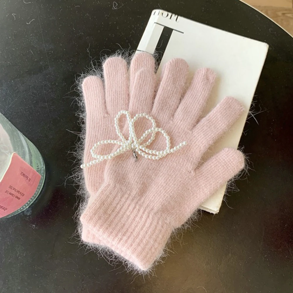 

Soft Plush Gloves Winter Warm Coral Fleece Gloves Women Girls Fashion Full Finger Mittens Hand Warmer Cold-proof Thicken Gloves