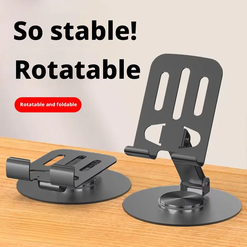 360° Rotatable Metal Phone Stand Adjustable Foldable Desktop Holder for iPhone Samsung iPad Universal Cell Phone Bracket