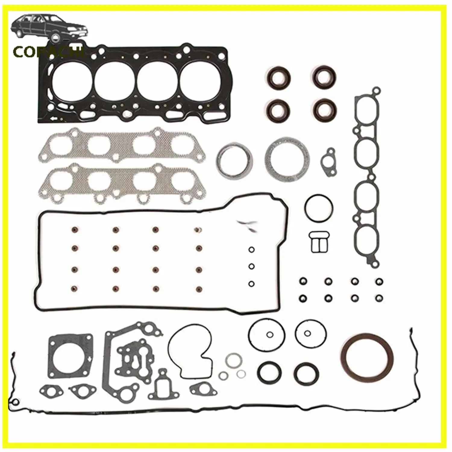 1set Engine Overhaul Gasket Seals Kit For 00-06 Toyota Celica GTS Matrix Corolla 1.8 2ZZGE Car Accessories Parts Replacement