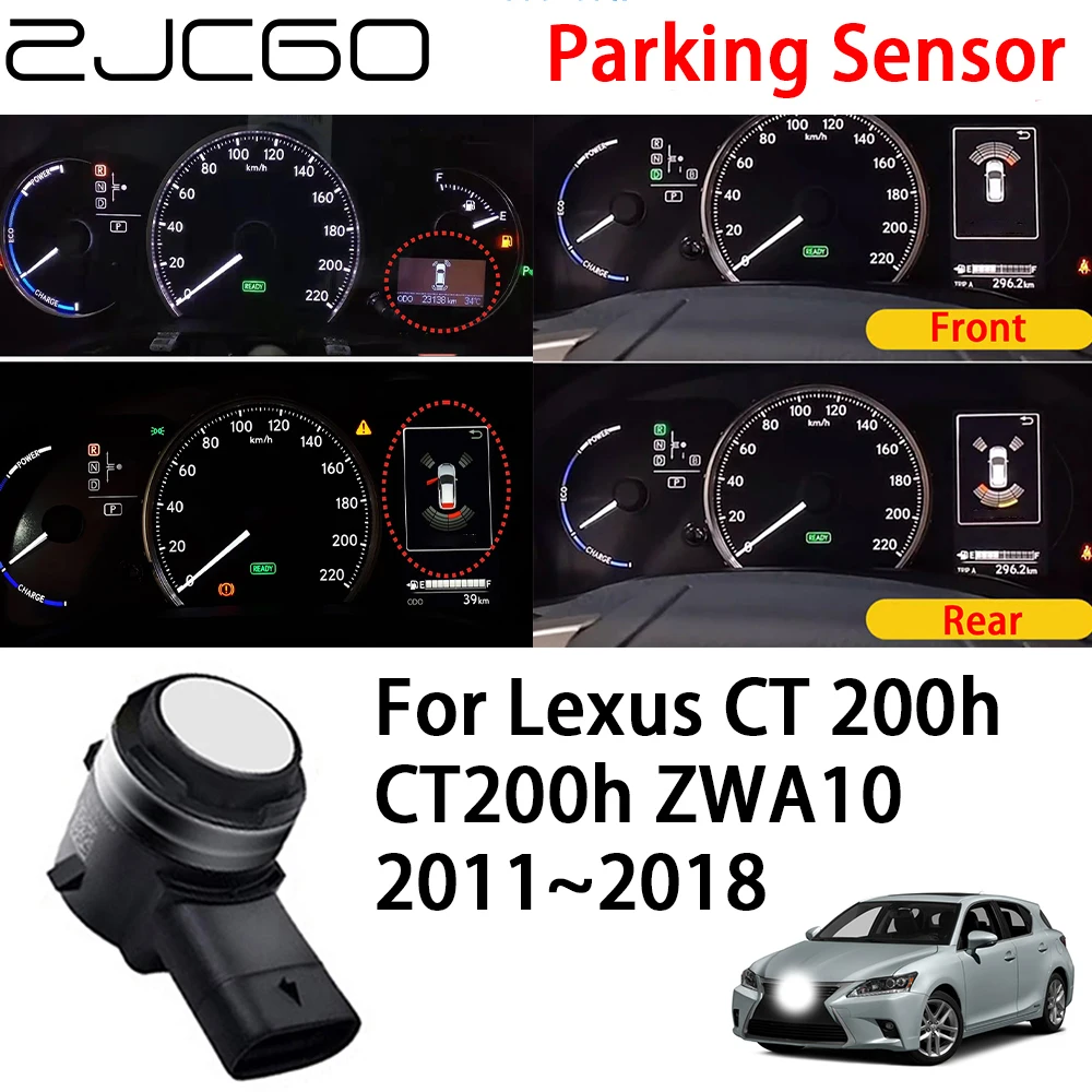 ZJCGO Car Front Rear Reverse Parking Sensor Assistance Backup Radar Buzzer for Lexus CT 200h CT200h ZWA10 2011~2018