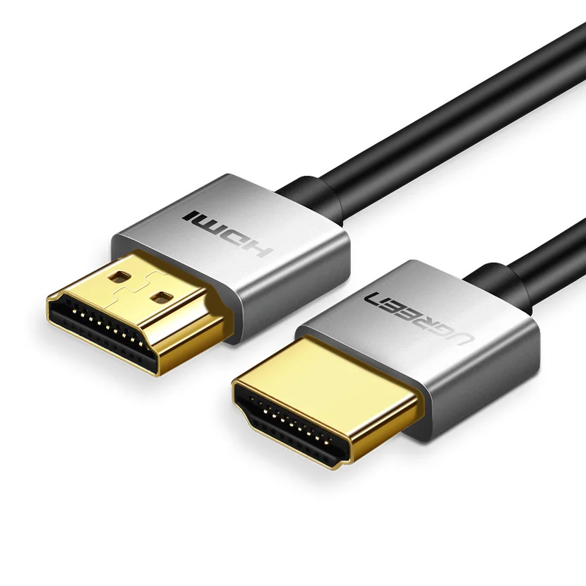 

UGREEN Aluminum Alloy Shell HD-MI Cable Gold-plated Interface Cord with Ethernet HD-MI 2.0 Slim Cable 4K HD