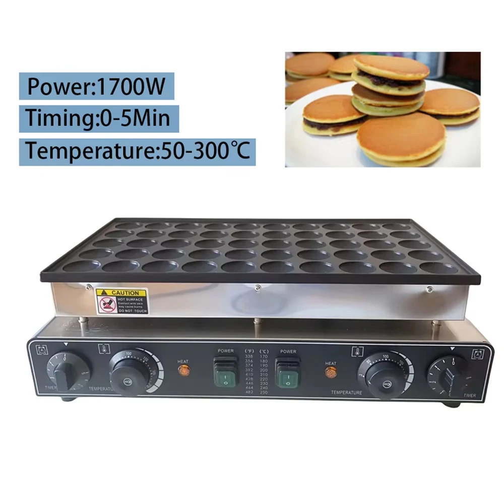 XEOLEO الفولاذ المقاوم للصدأ 50 ثقوب فطيرة صانع غير لاصقة آلة فطائر صغيرة الكهربائية الهولندية فطيرة صغيرة صانع الوافل #4