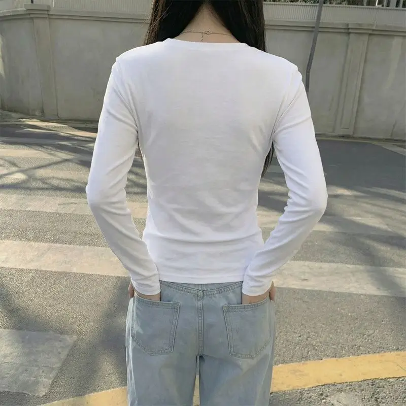 2026 Damen Herbst-Winter T-Shirt Stilvolles O-Neck Dralon-Basis-Top Fleece-Gefüttertes Langarm-Thermo-T-Shirt für das Schichten-Looking – Detail 19